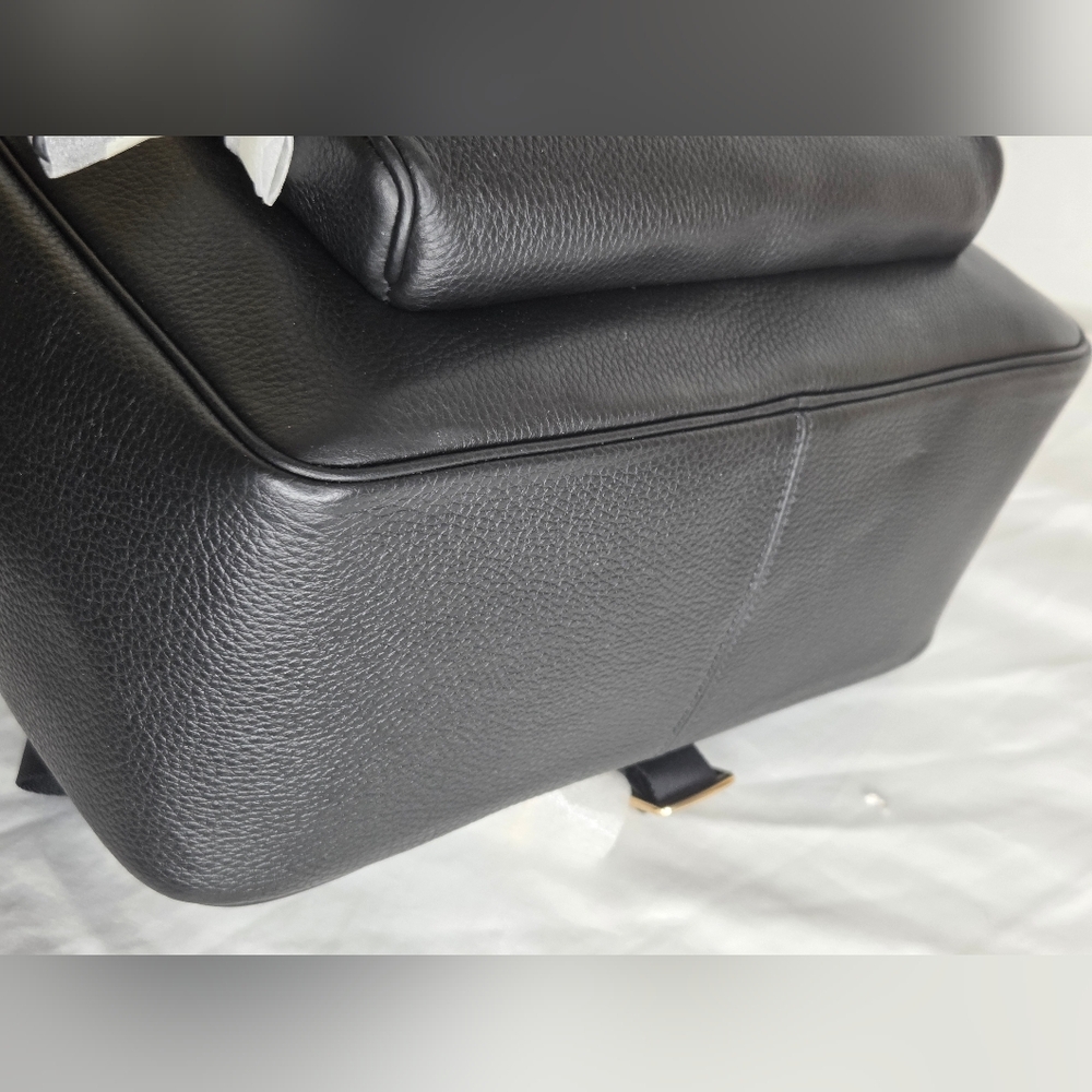 NWT Coach Black Leather Court Backpack In Large - Picture 13 of 16